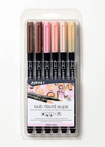 Lyra Aqua Brush Duo sada v plastovom obale telové odtiene 6 ks