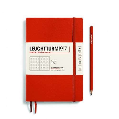 Zápisník LEUCHTTURM1917 Softcover Medium (A5) Fox Red, 123 p., bodkovaný