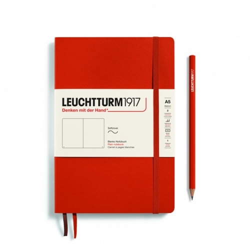 Zápisník LEUCHTTURM1917 Softcover Medium (A5) Fox Red, 123 p., čistý