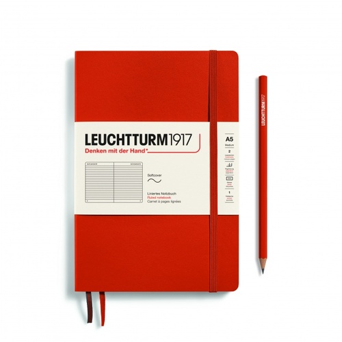 Zápisník LEUCHTTURM1917 Softcover Medium (A5) Fox Red, 123 p., riadkovaný