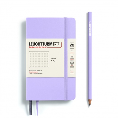 LEUCHTTURM1917 Zápisník LEUCHTTURM1917 Softcover Pocket (A6) Lilac, 123 p., bodkovaný