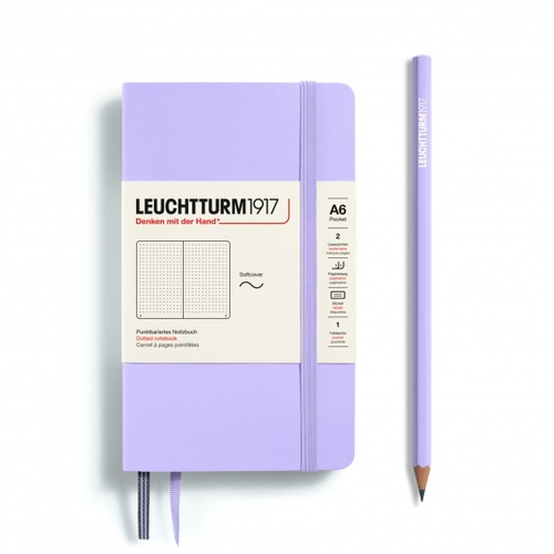Zápisník LEUCHTTURM1917 Softcover Pocket (A6) Lilac, 123 p., bodkovaný