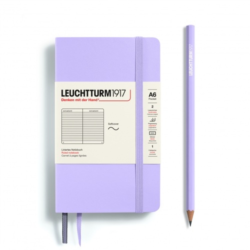 LEUCHTTURM1917 Zápisník LEUCHTTURM1917 Softcover Pocket (A6) Lilac, 123 p., riadkovaný