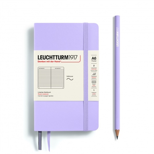 Zápisník LEUCHTTURM1917 Softcover Pocket (A6) Lilac, 123 p., riadkovaný