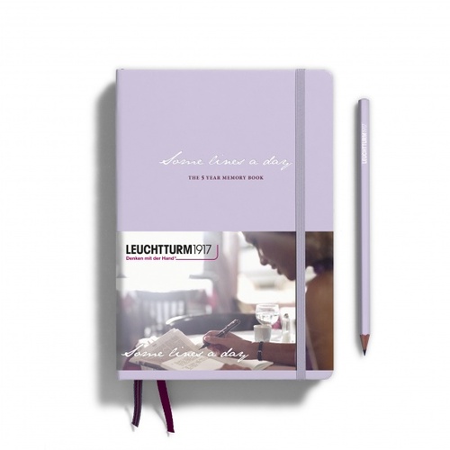 Päťročný denník LEUCHTTURM1917 Some Lines A Day Lilac, 80 g/m2 papier