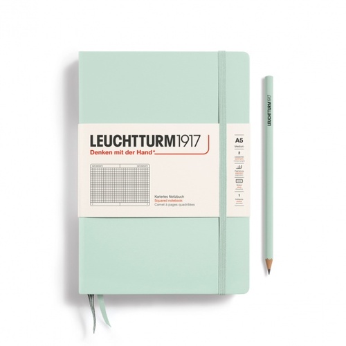 Zápisník LEUCHTTURM1917 Medium (A5) Mint Green, 251 p., štvorcový