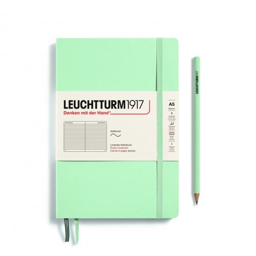 Zápisník LEUCHTTURM1917 Softcover Medium (A5) Mint Green, 123 p., riadkovaný