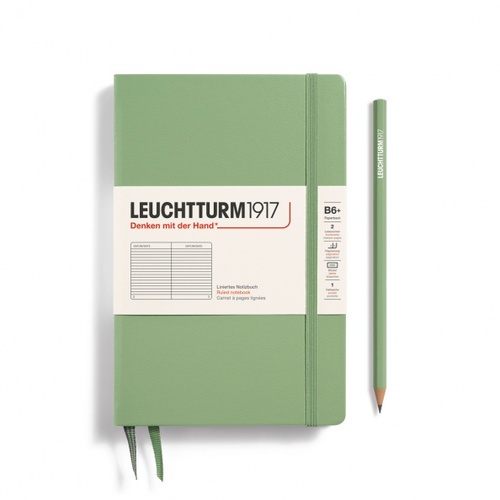 Zápisník LEUCHTTURM1917 Paperback (B6+) Sage, 219 p., riadkovaný