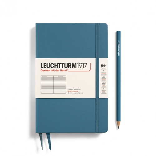 Zápisník LEUCHTTURM1917 Paperback (B6+) Stone Blue, 219 p., riadkovaný