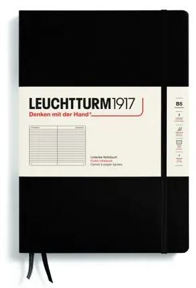 Zápisník LEUCHTTURM1917 Composition (B5), Black, 219 p., riadkovaný