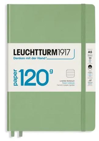 Zápisník LEUCHTTURM1917 edícia 120G Sage, 203 p., riadkovaný