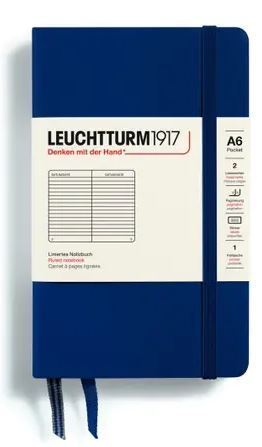Zápisník LEUCHTTURM1917 Pocket (A6) Navy, 187 p., riadkovaný