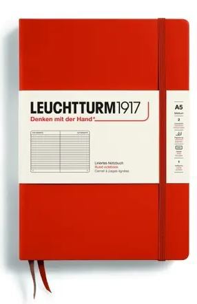 Zápisník LEUCHTTURM1917 Medium (A5) Fox Red, 251 p., riadkovaný