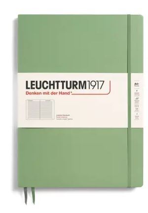 Zápisník LEUCHTTURM1917 Master Slim (A4+) Sage, 123 p., riadkovaný