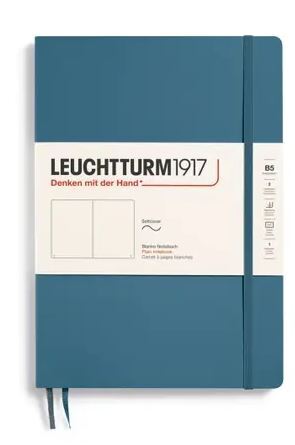Zápisník LEUCHTTURM1917 Softcover Composition (B5) Stone Blue, 123 p., čistý
