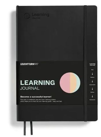Learning Journal LEUCHTTURM1917 Black, 100 g/m2 papier, Flexcover, English