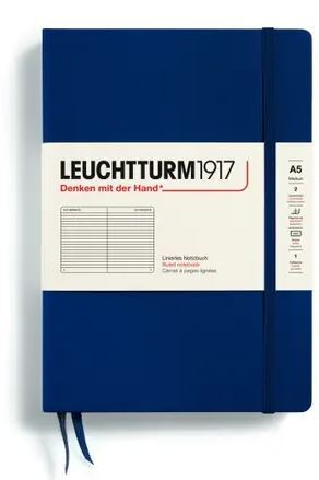 Zápisník LEUCHTTURM1917 Medium (A5) Navy, 251 p., riadkovaný