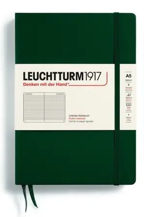 Zápisník LEUCHTTURM1917 Medium (A5) Forest Green, 251 p., riadkovaný
