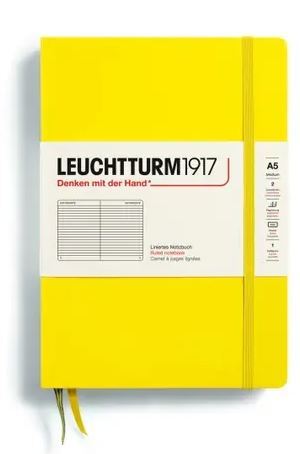 Zápisník LEUCHTTURM1917 Medium (A5) Lemon, 251 p., riadkovaný