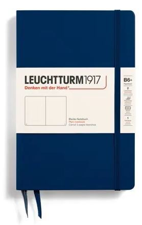 Zápisník LEUCHTTURM1917 Paperback (B6+) Navy, 219 p., čistý