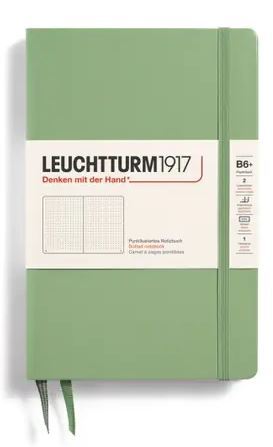 Zápisník LEUCHTTURM1917 Paperback (B6+) Sage, 219 p., bodkovaný