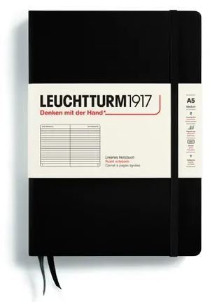 LEUCHTTURM1917 Zápisník LEUCHTTURM1917 Medium (A5) Black, 251 p., riadkovaný