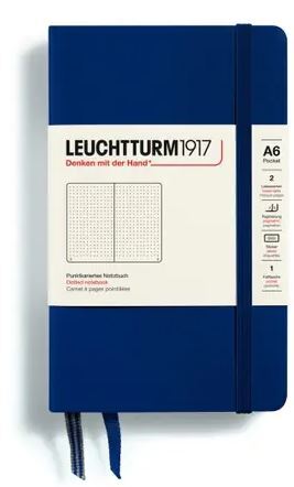 Zápisník LEUCHTTURM1917 Pocket (A6) Navy, 187 p., bodkovaný