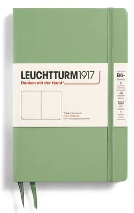 Zápisník LEUCHTTURM1917 Paperback (B6+) Sage, 219 p., čistý