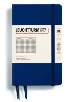 Zápisník LEUCHTTURM1917 Pocket (A6) Navy, 187 p., štvorcový