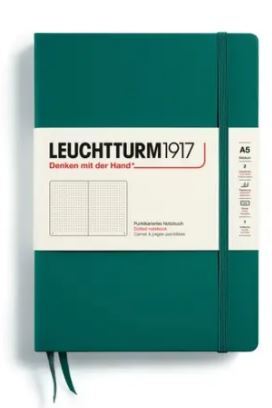 Zápisník LEUCHTTURM1917 Medium (A5) Pacific Green, 251 p., bodkovaný