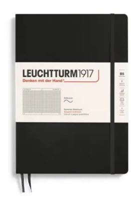 Zápisník LEUCHTTURM1917 Softcover Composition (B5) Black, 123 p., štvorcový