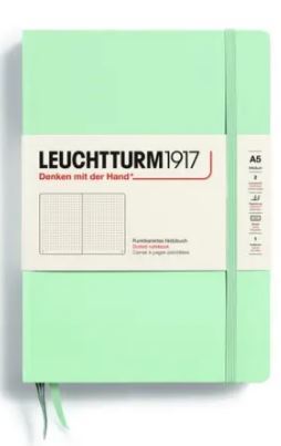 Zápisník LEUCHTTURM1917 Medium (A5) Mint Green, 251 p., bodkovaný