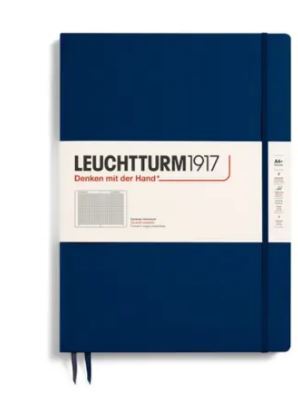 Zápisník LEUCHTTURM1917 Master Slim (A4+) Navy, 123 p., štvorcový