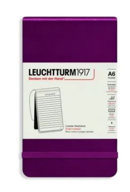 Zápisník LEUCHTTURM1917 Pocket (A6), Port Red 184 p., riadkovaný
