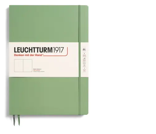 Zápisník LEUCHTTURM1917 Master Slim (A4+) Sage, 123 p., čistý