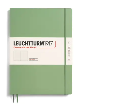 Zápisník LEUCHTTURM1917 Master Slim (A4+) Sage, 123 p., bodkovaný