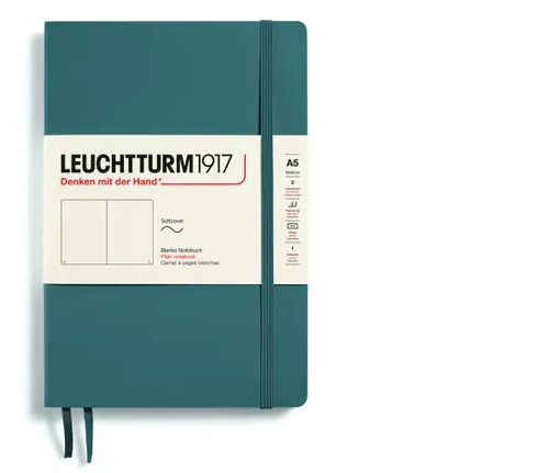 Zápisník LEUCHTTURM1917 Softcover Medium (A5) Stone Blue, 123 p., čistý
