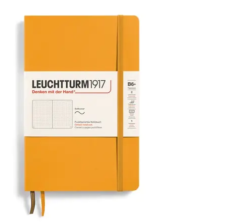 Zápisník LEUCHTTURM1917 Softcover paperback (B6+) Rising Sun, 123 p., bodkovaný