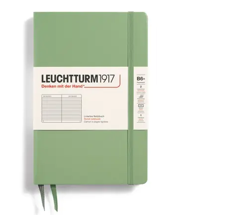 Zápisník LEUCHTTURM1917 Paperback (B6+) Sage, 219 p., riadkovaný