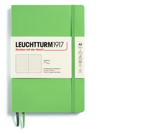 Zápisník LEUCHTTURM1917 Softcover Medium (A5) Sage, 123 p., bodkovaný