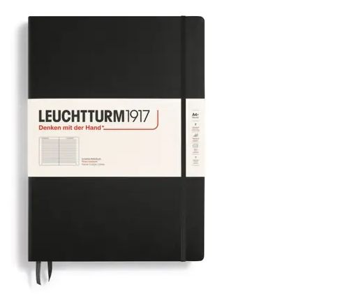 Zápisník LEUCHTTURM1917 Master Classic (A4+) Black, 235 p., riadkovaný