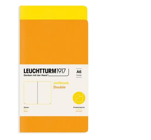 Zošit LEUCHTTURM1917 Jottbook Double, Lemon & Rising Sun, Flexcover, 80 g/m2 papier, 59 p., čistý