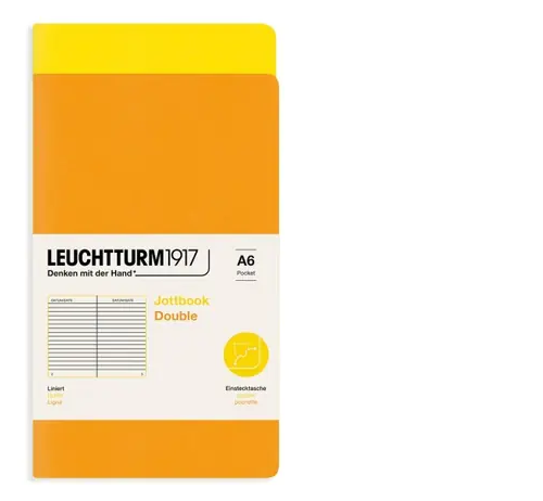 Zošit LEUCHTTURM1917 Jottbook Double, Lemon & Rising Sun, Flexcover, 80 g/m2 papier, 59 p., riadkovaný