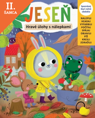 Lacná kniha Jeseň – hravé úlohy s nálepkami