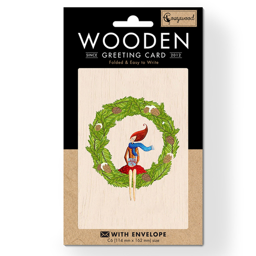 Drevené blahoželanie Veniec Cozywood