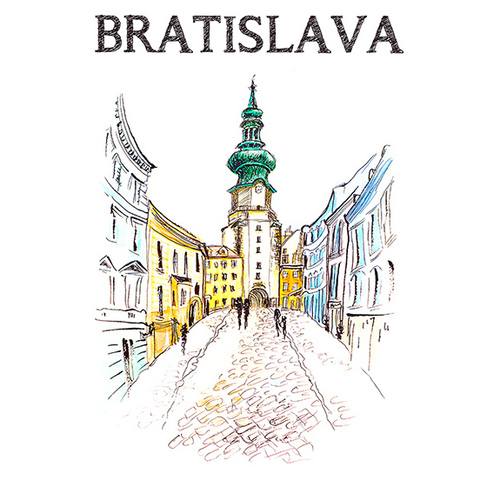 Pohľadnica Bratislava Michalská brána