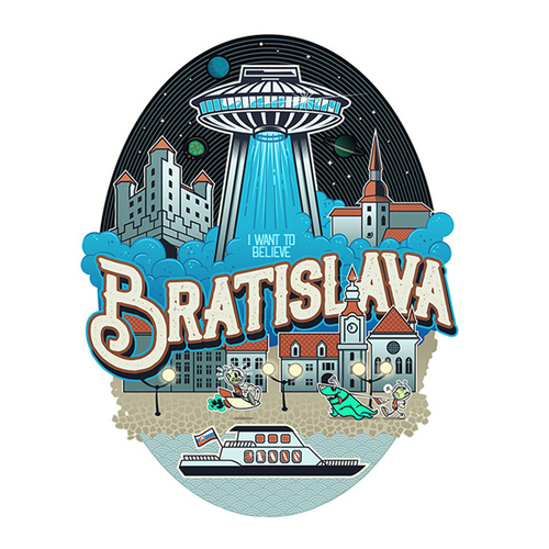 Pohľadnica Bratislava UFO
