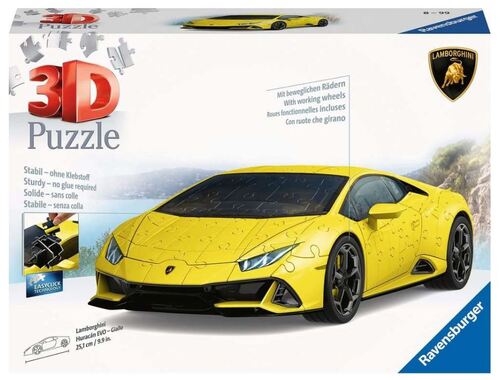 3D puzzle Lamborghini Huracán Evo žlté 108 Ravensburger