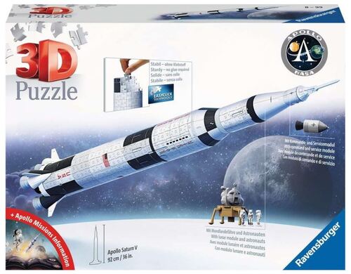 Ravensburger 3D puzzle Vesmírna raketa Apollo Saturn V 432 Ravensburger