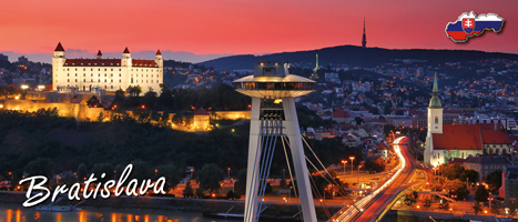 Magnetka Bratislava (MBA012, červené dominanty)